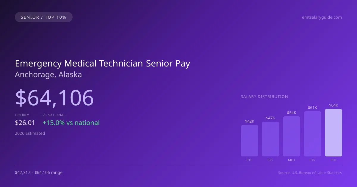 Emergency Medical Technician Senior Salary in Anchorage, AK — 2026 est., based on 2025 BLS