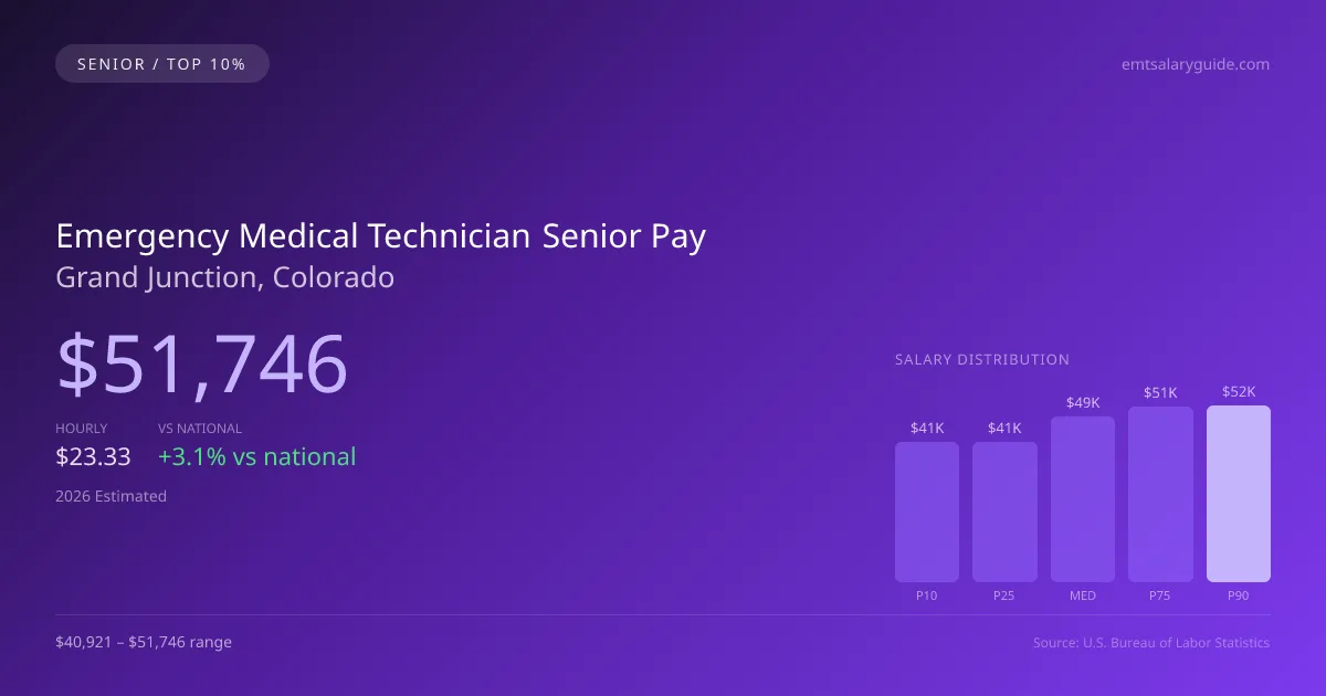 Emergency Medical Technician Senior Salary in Grand Junction, CO — 2026 est., based on 2025 BLS