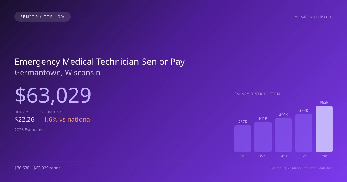 Emergency Medical Technician Senior Salary in Germantown, WI — 2026 est., based on 2025 BLS